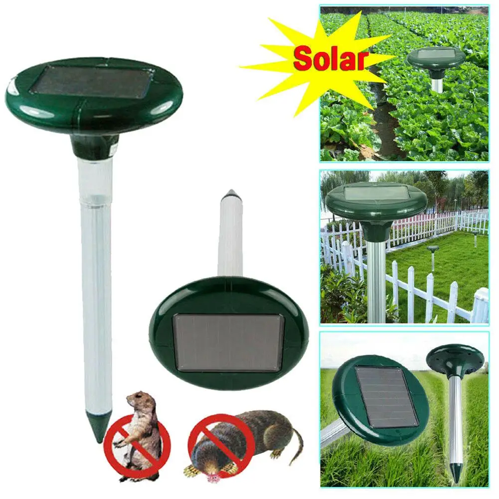 Outdoor Garden Solar Energy Mouse Gopher Ultrasonic Rat Pest Repeller | Дом и сад
