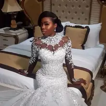 Свадебное платье с длинным рукавом, свадебное платье в африканском стиле, свадебные платья, свадебное платье размера плюс