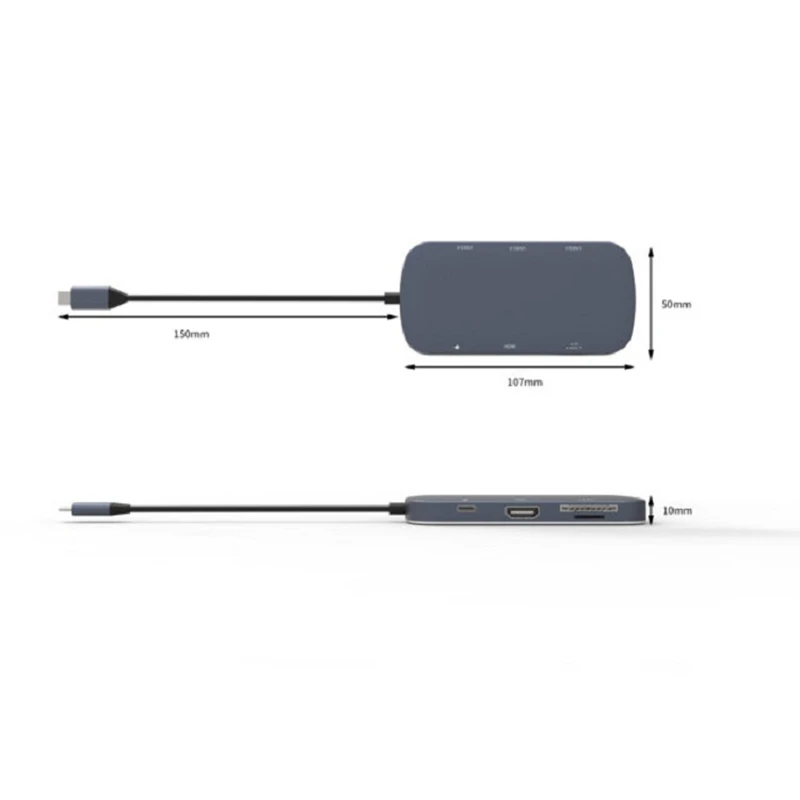 AAAJ-type-C док-станция type-C концентратор конвертер HDMI кард-ридер Usb3.0 type-C конвертер