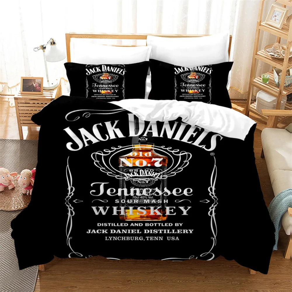 Musolei Jack Daniels 3D комплект постельного белья, пододеяльник королевского размера, пододеяльник, пододеяльник, набор вина, бренди, Текстиль для дома, кровати Q39