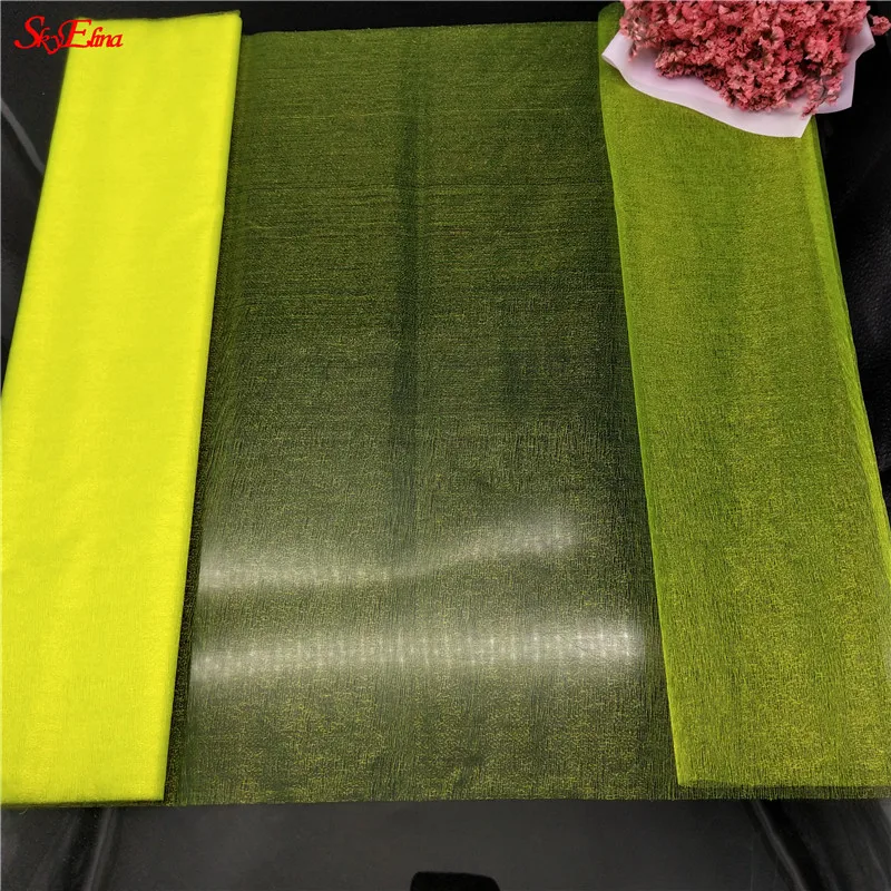 spring green 5(10) м рулон тюля с украшением в виде кристаллов ткань органза тюль рулонная катушка для детский душ Свадебные украшения День рождения ширина 45/72cm5Z - Цвет: spring green