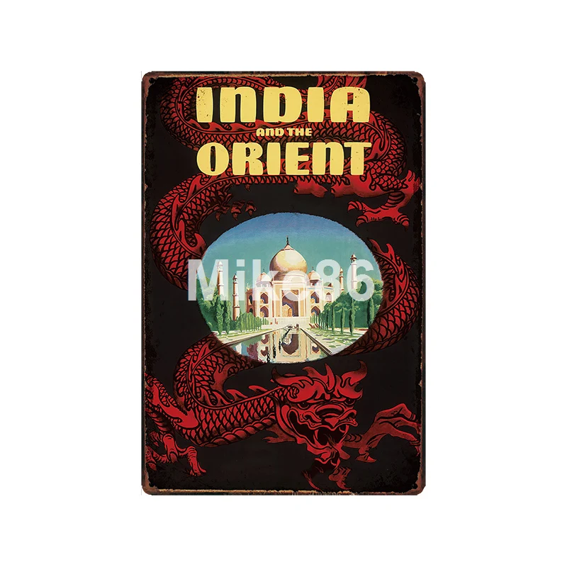 [Mike86] Индия AGRA Cobra Турция HK, металлический знак, винтажный магазин, рисунок на железной поверхности в стиле ретро постер с городом, Искусство 20*30 см, LT-1943 - Цвет: GLC-14939