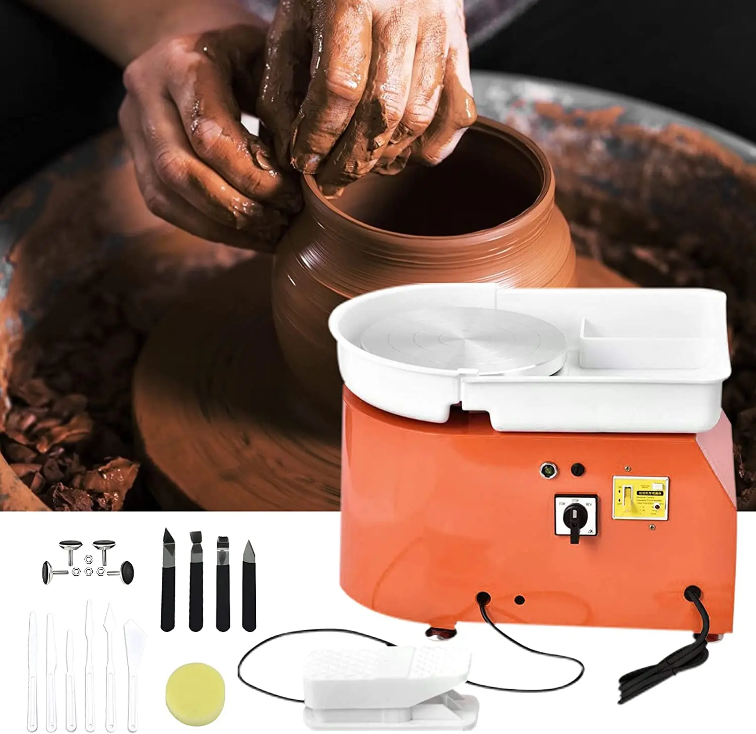 Rechargeable Electric Pottery Wheel Machine For Art Crafts