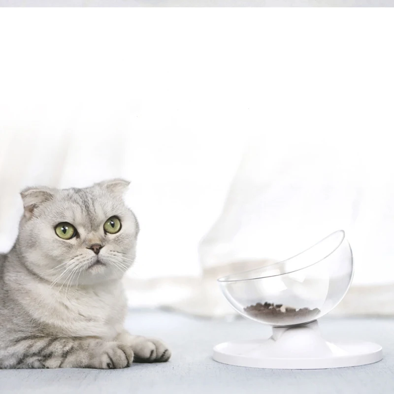 Pet Feeder Регулируемая многоугольная кошачья чашка для закусок с противоскользящим резиновым ковриком для ног, светильник красный/белый/синий