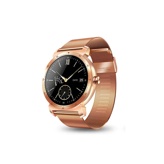 Steel Gold K88H плюс Смарт часы Полный сенсорный экран Bluetooth Вызов пульсометр спортивный трекер Шагомер для Android IOS PK K88H GW01 - Цвет: Steel Gold