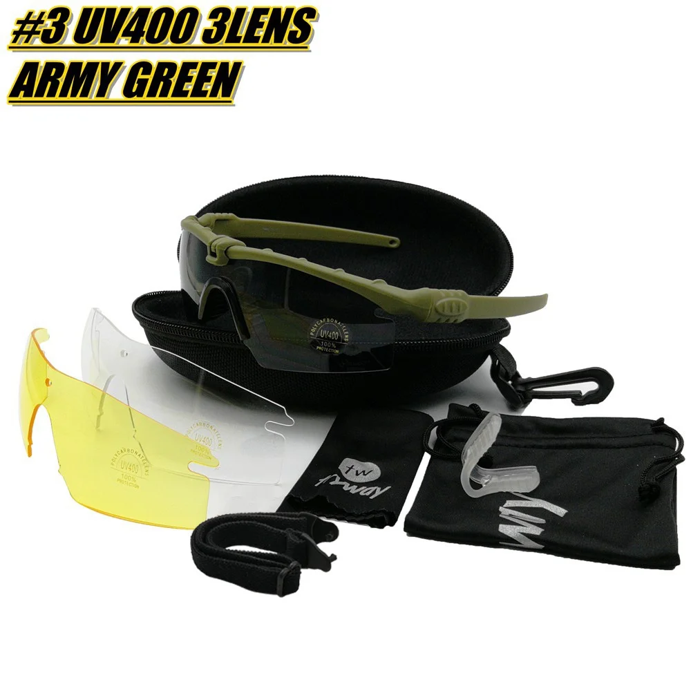 Наружные фотохромные солнцезащитные очки 3,0 Баллистические поляризационные очки защитные Тактические Военные очки Пейнтбол Стрельба gafas - Цвет: 3