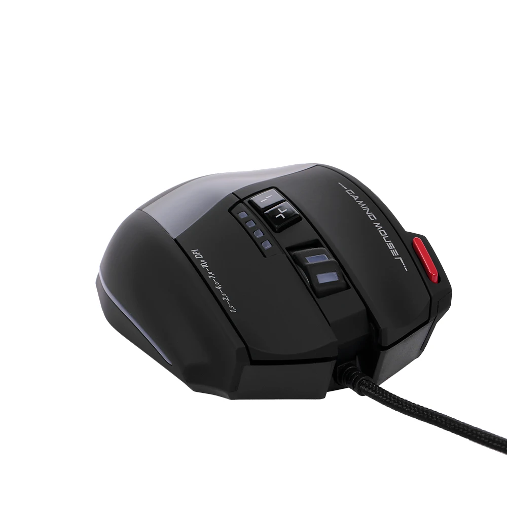 ZELOTES C-13 Wired USB 10000 DPI Optical Gaming Mouse 13 Programmable Buttons Computer Game Mice 5 Adjustable DPI LED Lights