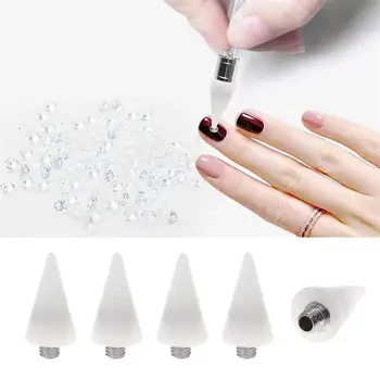 

10PCS Nail Paste Sticker Mud Rhinestone Diamond Painting Picker Clay Drawing Dotting DIY Nail Art Manicure Salon Tool