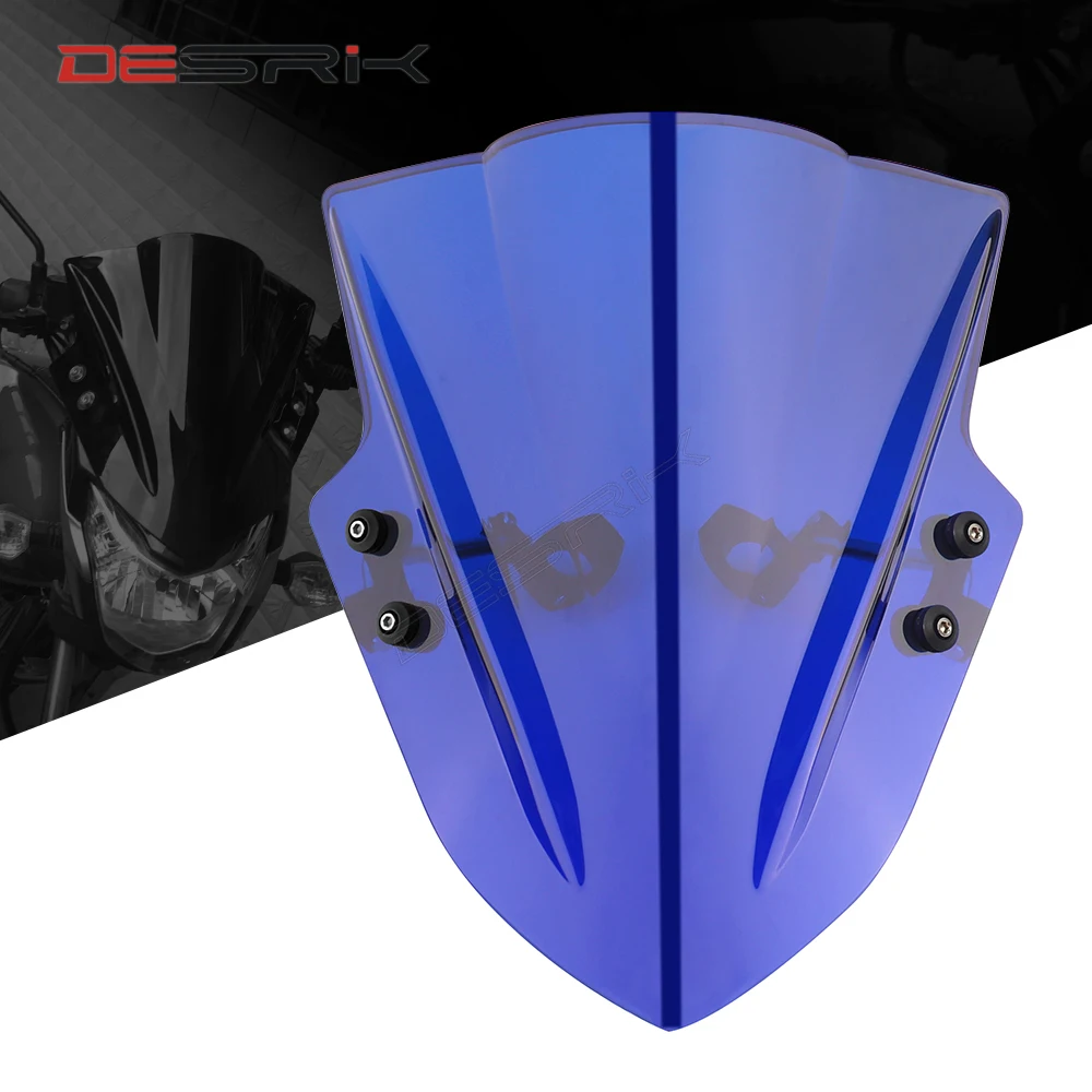 DESRIK мотоциклетное ветровое стекло Ветер экрана для Yamaha MT125 FZ1 FZ6 FZ8 FZ8N XJ6 MT-01 MT03 MT09 MT07