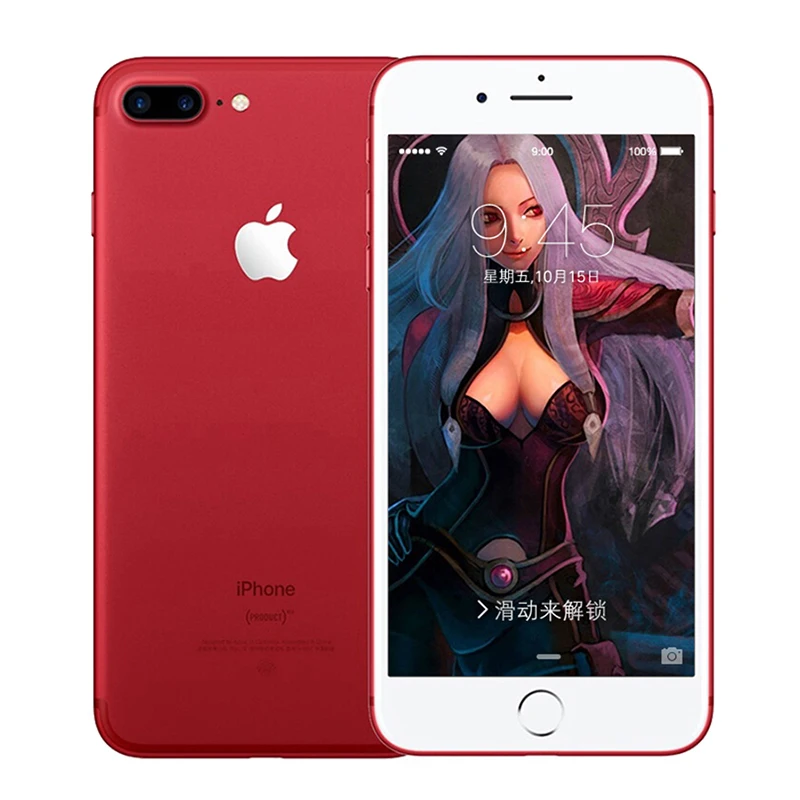 Red Разблокированный Apple iPhone 7 Plus, 3 Гб оперативной памяти, Оперативная память 32/128 ГБ IOS мобильного телефона LTE 12.0MP Камера Apple Quad-Core отпечатков пальцев 12MP 2910mA(99 - Цвет: Red