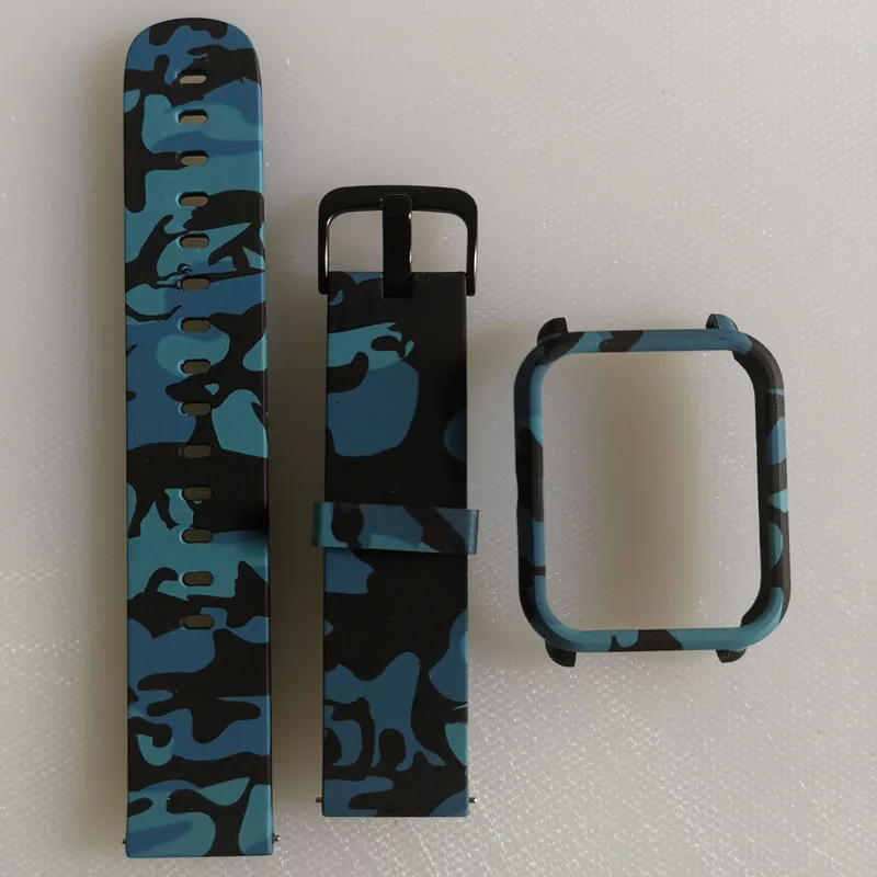 Color 2 Amazfit Bip браслет ремешок чехол для оригинального Xiaomi Amazfit Bip ремешок Камуфляжный, силиконовый ремешок для часов Защитные чехлы для экрана - Цвет: Color 2