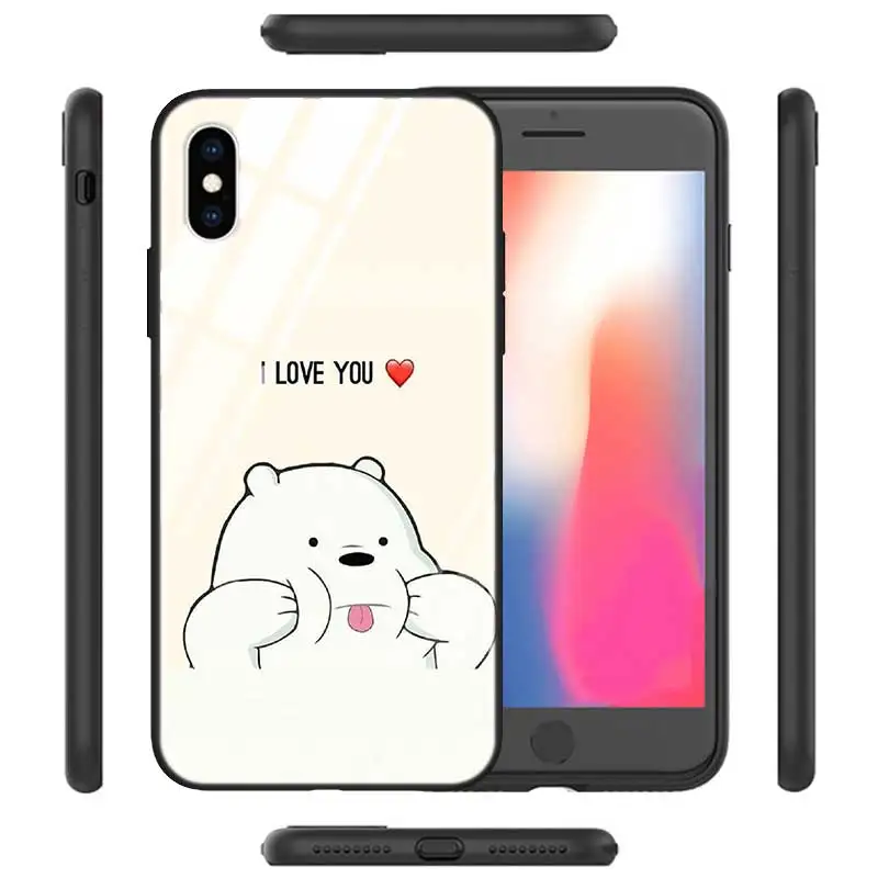 Закаленное Стекло чехол для Apple iPhone 8, 7, 6, 6S Plus, чехол для iPhone 11 11Pro XS MAX XR X силиконовая окантовкка оболочки мы вся правда о медведях