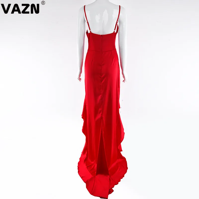 VAZN,, необычное, открытое, сексуальное, Клубное, неопрятное, дизайнерское, однотонное, на бретельках, без рукавов, высокая талия, женское, Русалка, макси платье