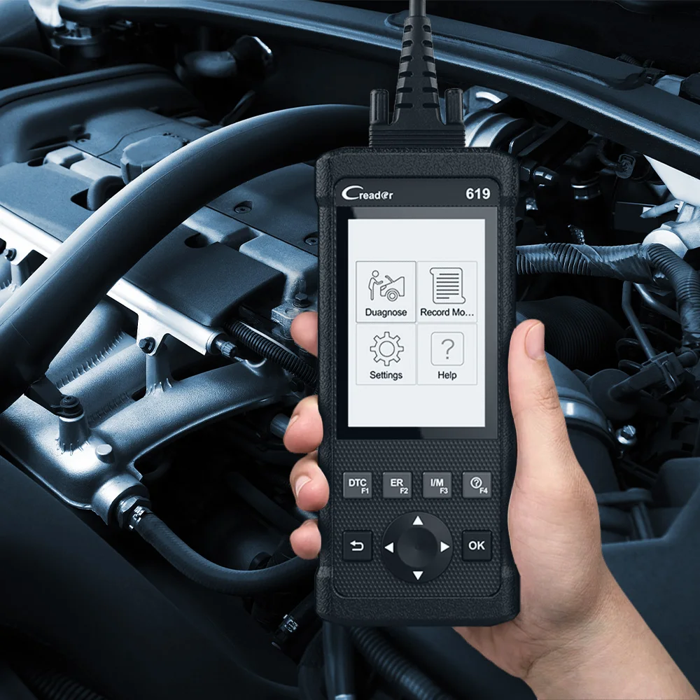 Диагностический сканер OBD2 Launch CR619 для двигателя из АБС пластика SRS ODB 2 считыватель