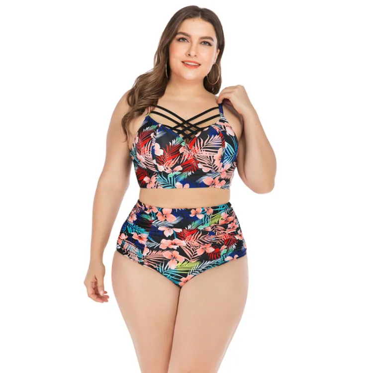6643 Set bikini plus size women sexy beach bikini push up swimwear woman brazilian bikini big size swimsuit for woman bath suit - Цвет: 6643