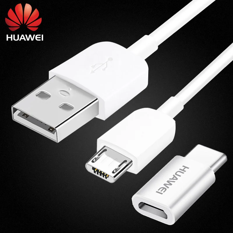 

Huawei P20 Pro Original 2 in 1 Micro USB Typc C Cable Fast Charger 2A 1.5M Type-C Charge Cable Mate10 Mate9 Pro Lite Honor V10