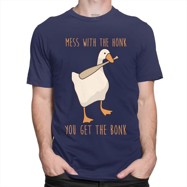 Fashion Funny Men T Shirts Untitled Goose Game Short Sleeves Soft