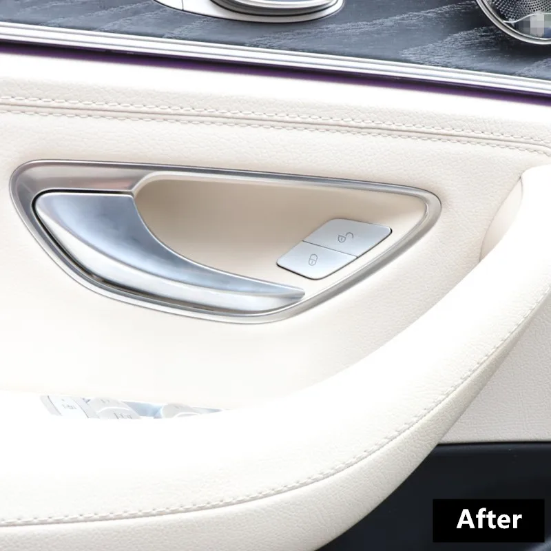 4 шт. Автомобильный Дверной Переключатель кнопки разблокировки декоративный чехол с блестками отделка ABS для Mercedes Benz W205 W213 X253 C E класс GLC