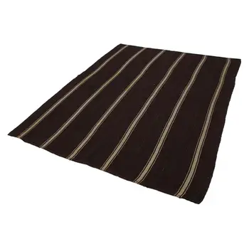 

194x245 Cm Brown Handmade Vintage Turkish Kilim Rug-6x8 Ft