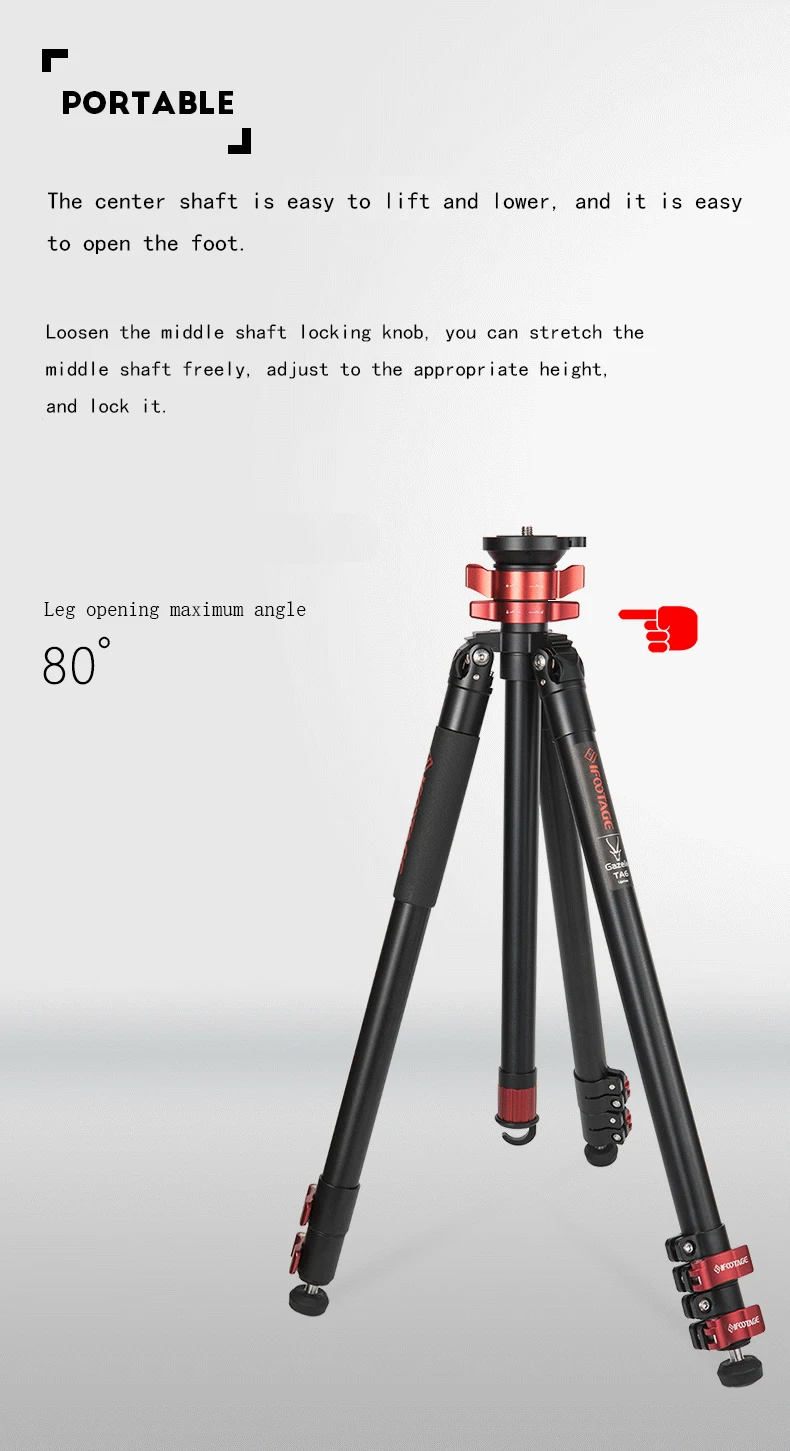 Ifootings gazel series TA5& TC5& TA6& TC6 Профессиональный дорожный штатив из углеродного волокна видео штатив добавить K5 головка для SONY CANON DSLR