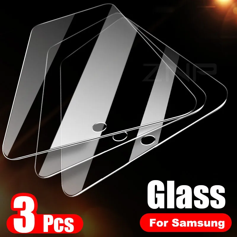 Закаленное стекло для Samsung A50 A40 A30 A10e A20e A10 A20 Защитная пленка Galaxy A51 A71 A70 M51 M31 A31 A21S 3 шт.|Защитные стёкла и плёнки|