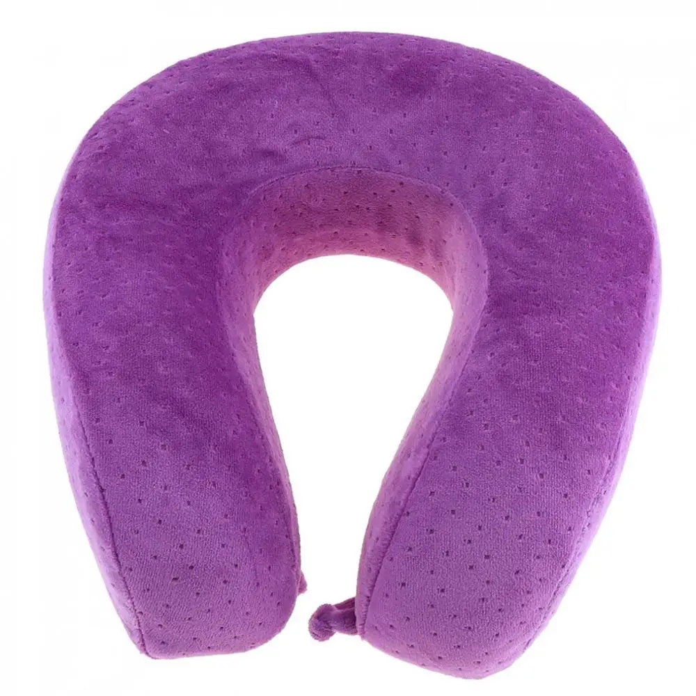 Purple Утка язык Тип медленное восстановление пены памяти подушка с Подушка с защитой для шеи для офиса автомобиля Путешествия - Цвет: Purple