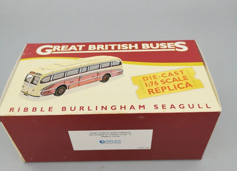 1/76 сплав большой Британский автобус модель Игрушечная машина Ribble Burlingham Seagull автобус коллекция игрушек