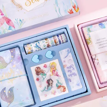 

Notebook Set Box Korea Cute Girl Heart TN Hand Book Set Box Promotional Diary Notebook School Supplies Office Stationery