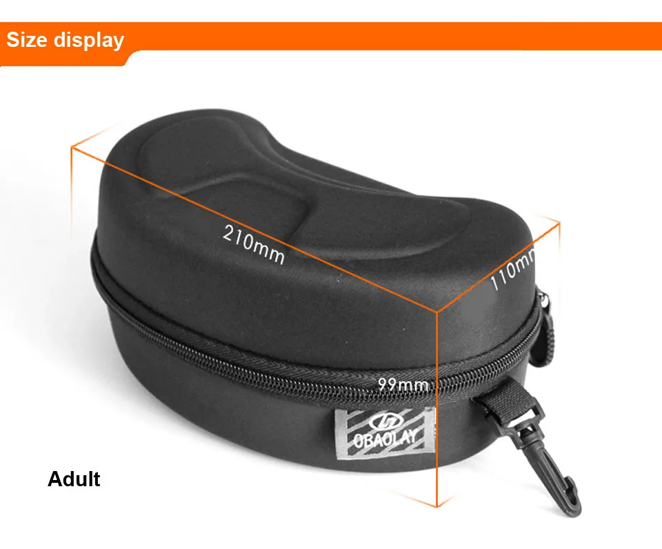 Adult eyewear case Лыжные очки с магнитным двухслойным поляризованным объективом лыжный Анти-Туман UV400 сноуборд очки для мужчин женщин лыжный Чехол для очков - Цвет: Adult eyewear case