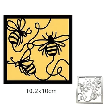 

Grite Honeybee Nest Frame Metal Steel Cutting Dies Stencils for Making Scrapbooking DIY Album Paper Cards Embossing dies