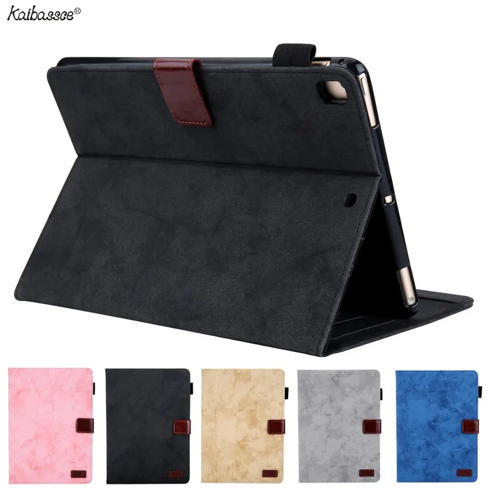 

KAIBASSCE Case for iPad 5 6 Air1 2 9.7 inch solid color business style sleeping tablet case for iPad 10.2 Pro Air 10.5 inches