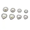 Hot Sale 10pcs no scratch White Pearl Rhinestone Button Flatback Invitation decoration Flower Center Craft Supplies For Optional 4