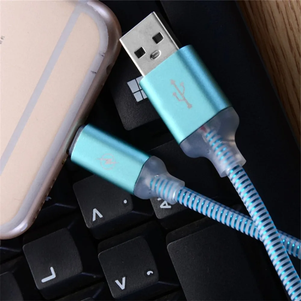 Usb type-C зарядное устройство Дата-кабель красочный свет телефон зарядное устройство телефон зарядный шнур быстрая передача телефон Аксессуары