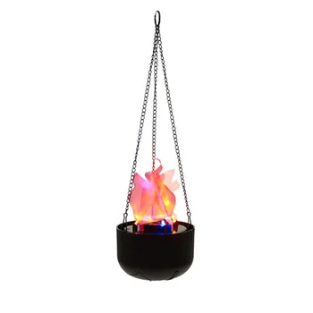 

Party Halloween 4 In 1 Flame Lamp Hanging Fake Fire Bonfire Electronic Desktop Burning Torch Photoelectric Handhold Decoration