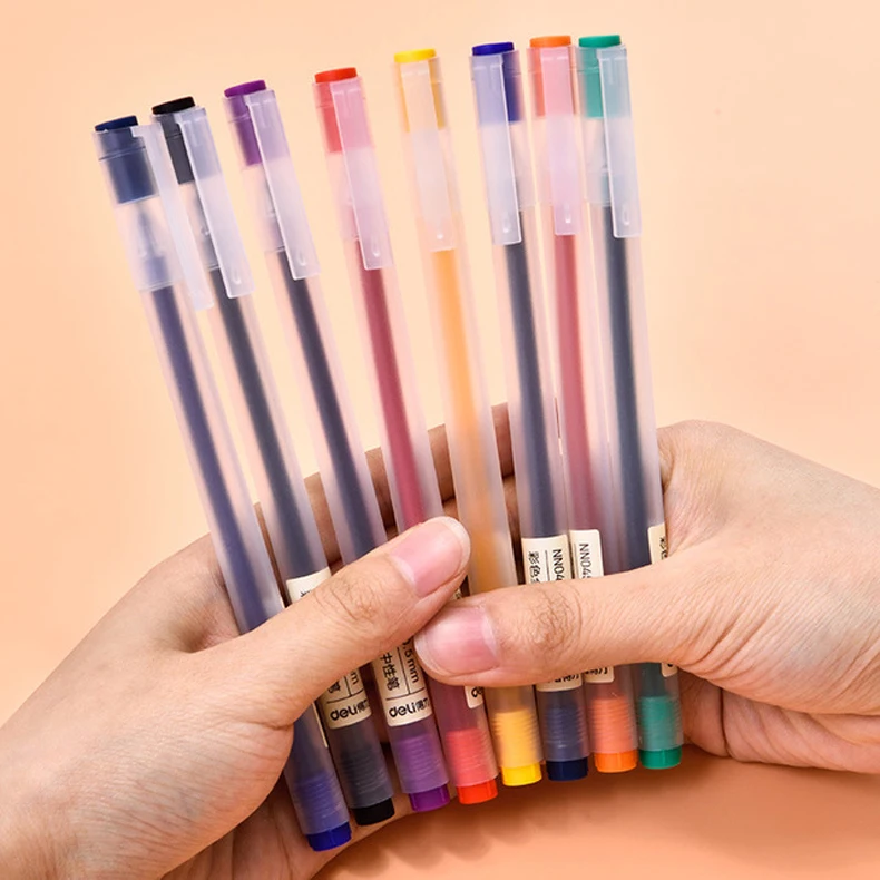 Набор гелевых ручек muji, цветные школьные принадлежности, ручки, канцелярские товары, цветные гелевые чернильные карандаши с карамельным цветом, гелевая ручка повторная заливка