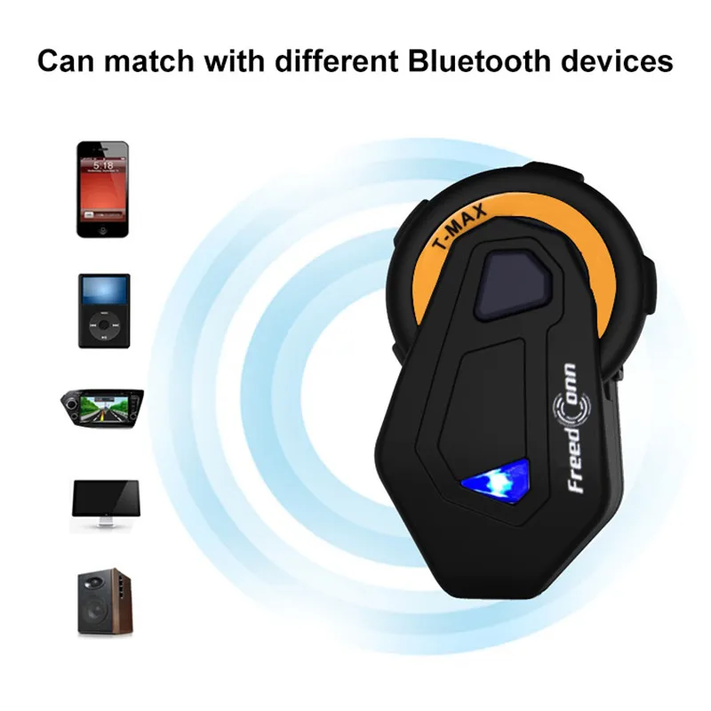 Мотоциклетный шлем, bluetooth-гарнитура, 6 всадников, 1000 м, Intercomunicador, мотоциклетный шлем, домофоны, bluetooth-гарнитура