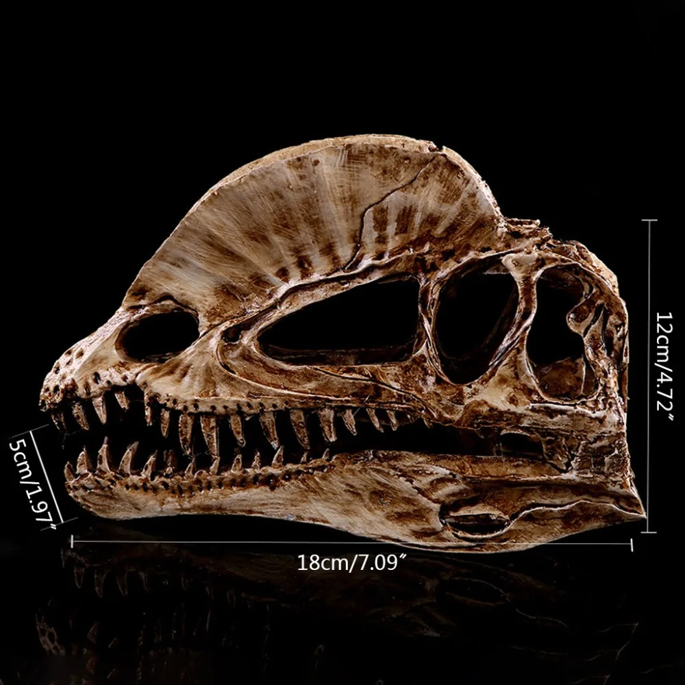Dilophosaurus череп динозавра смолы ремесла Fossil обучение скелету модель Хэллоуин украшения дома офиса