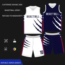 Индивидуальные полноразмерные двухсторонние баскетбольные Джерси, индивидуальная модная форма для соревнований, тренировочная форма