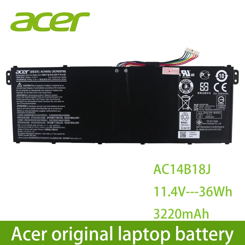 Оригинальный acer ноутбук батарея AC14B18J для Aspire E3 111 112 112M ES1 531 B116 MS2394 B115 MP AC14B13j N15Q3