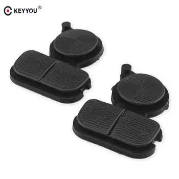 

KEYYOU Black Entry Remote Key Fob Shell Case Housing 3 Buttons Rubber Pad For BMW Series 3 5 7 E36 E38 E39 Z3 Z4 Z8 X3 X5