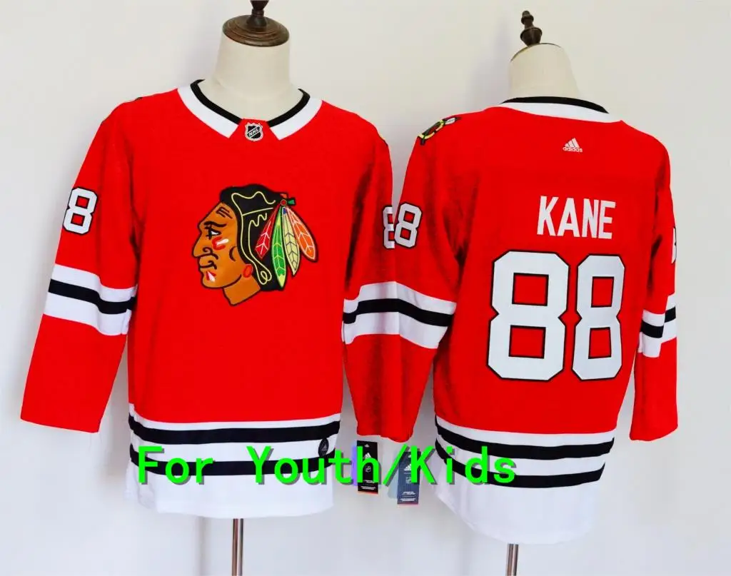 Молодежная вышивка сшитая Чикаго#19 Jonathan Toews 88 Патрик Кейн Дети Джерси