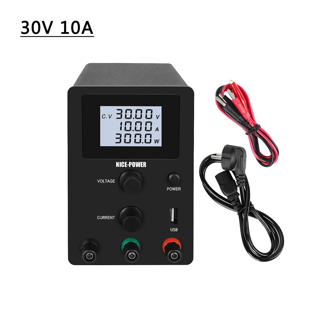 4 Digits 30V 10A 3/4 цифр DC лабораторный импульсный источник питания регулируемый 30V 10A 5A настольный источник напряжения стабилизатор 0.01A/0,1 V 0.001A/0.01A - Цвет: 4 Digits 30V 10A