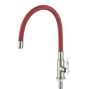 

304 stainless steel single cooling vertical universal tube vegetable basin faucet