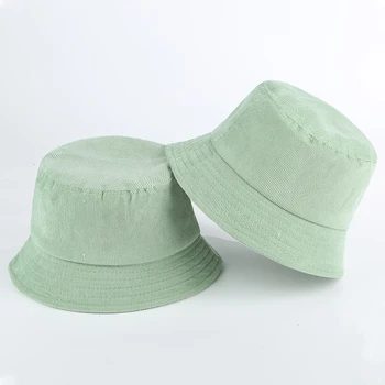 

Blank Corduroy Bucket Hat For Women Spring Autumn Plain Men Panama Outdoor Hiking Beach Fishing Cap Sunscreen Female Sunhat Bob