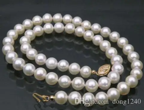 

Free Shipping >>>> noble white jewelry 45cm 7-7.5MM South Sea natural pearl necklace 14K