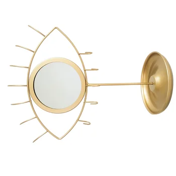 

1pc Eye Shaped Design Iron Art Desk Makeup Mirror Delicate Tabletop Mirror Desktop Mirror for Women Lady