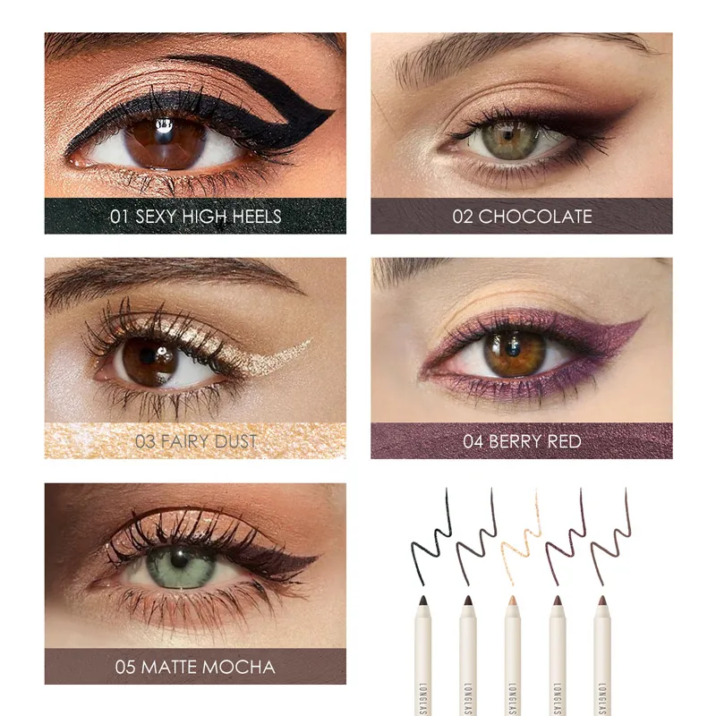 FOCALLURE Long Lasting Gel Eyeliner Pencil Waterproof Easy To Wear Black Liner Pen Eye Makeup Eye