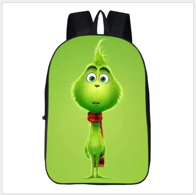 Милый мультяшный рюкзак для детей, для мальчиков и девочек, Grinch, школьная сумка для детей, школьные рюкзаки с принтом для школьников, Mochila