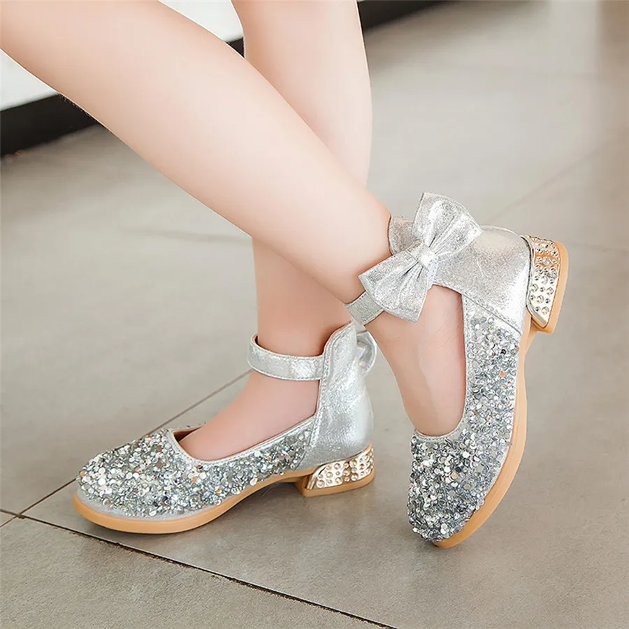 Girls shoes baby autumn and winter child baby girl bow princess shoes small shoes beads princess shoes children's shoes 35A12 (37)