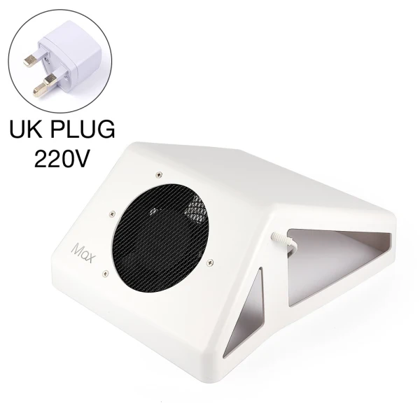 UK Plug 65 Вт вентилятор для ногтей УФ-гель машина для сбора пыли для ногтей Дизайн ногтей салонный всасывающий пылесборник машина пылесос оборудование для ногтей инструмент - Цвет: UK Plug